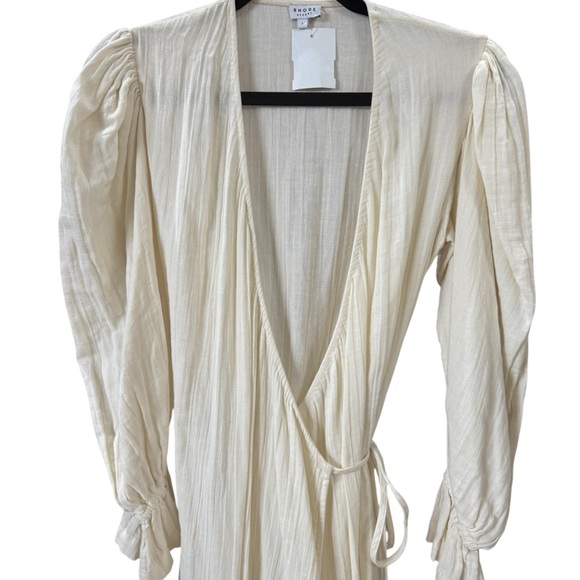 Rhode Magdalena Plissé Wraparound Minidress In Nurtural NWOT Sz:Small Ret$386. - Picture 9 of 10